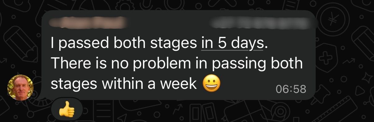 Alan Paul: I passed both stages in 5 days